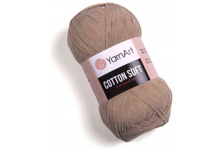 Пряжа YarnArt Cotton soft бежевая пудра (87), 55%хлопок/45%полиакрил, 600м, 100г