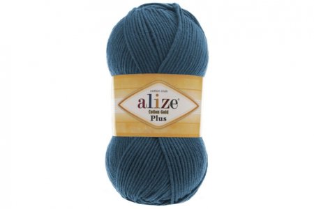 Пряжа Alize Cotton Gold plus петроль (17), 55%хлопок/45%акрил, 200м, 100г