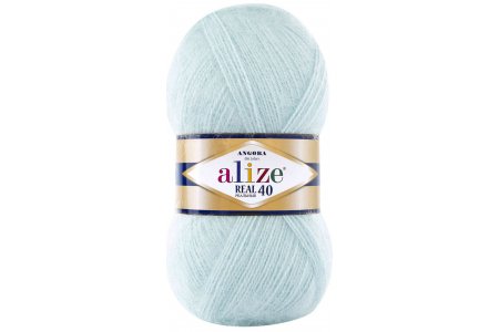 Пряжа Alize Angora Real 40 мята (522), 60%акрил/40%шерсть, 430м, 100г