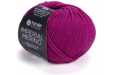 Пряжа YarnArt Imperial merino фуксия (3319), 100%шерсть, 100м, 50г