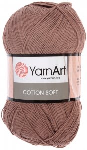 Пряжа YarnArt Cotton soft какао (71), 55%хлопок/45%полиакрил, 600м, 100г