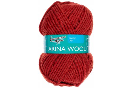 Пряжа Семеновская Arina Wool (Арина ЧШ) терракот_v2 (90015), 95%шерсть/5%акрил, 123м, 100г