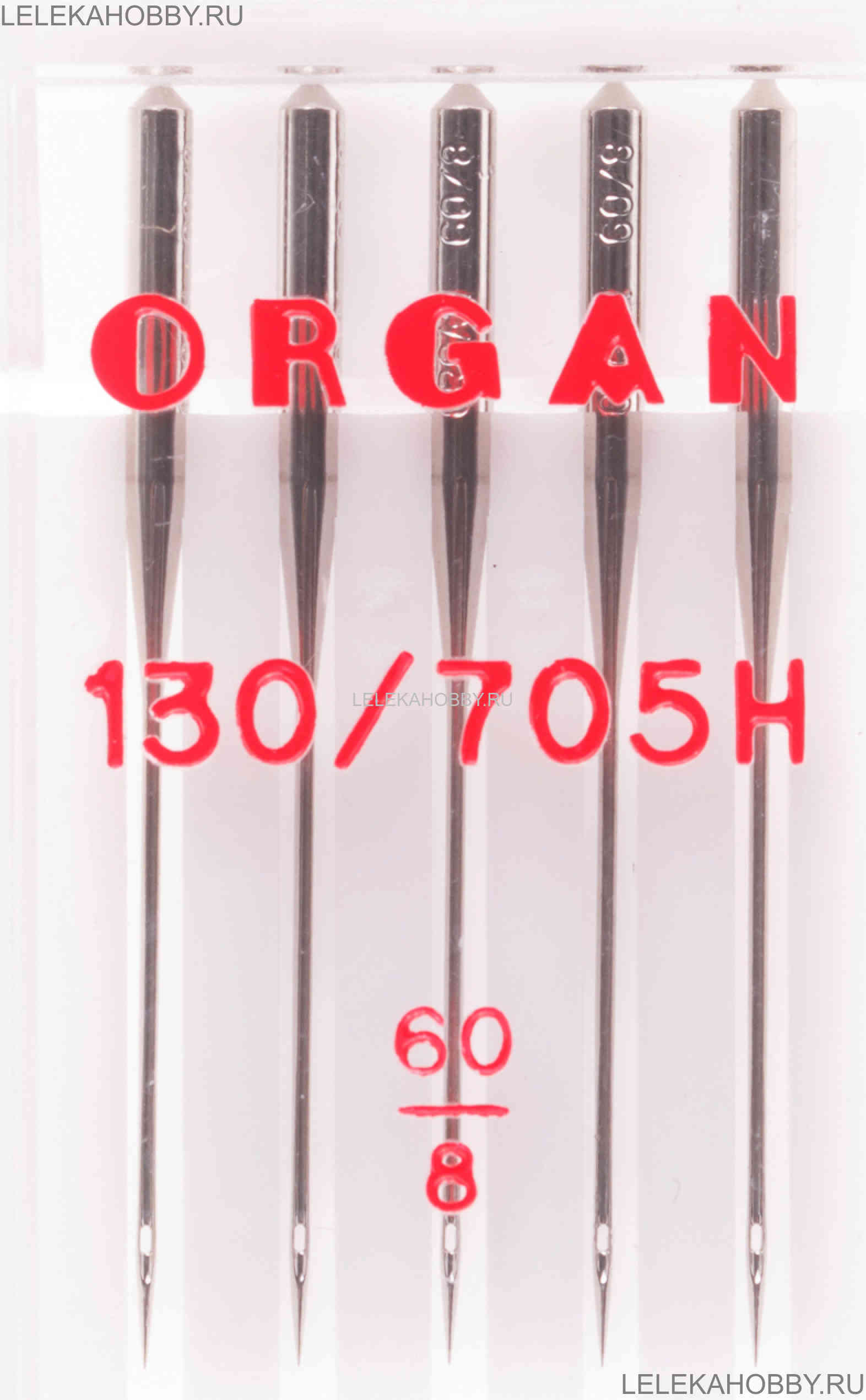 Иглы для швейных машин ORGAN универсальные, №60, 5шт 152₽