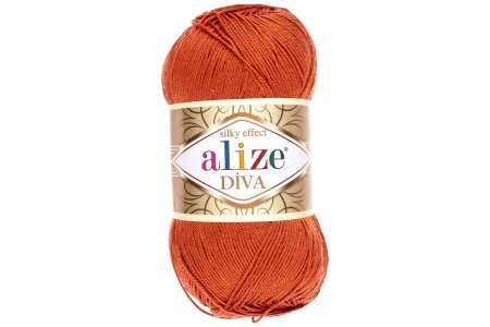 Пряжа Alize Diva терракот (36), 100%микрофибра, 350м, 100г