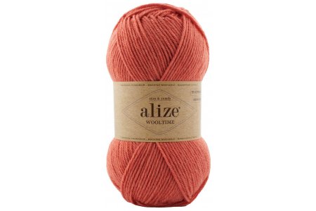 Пряжа Alize Wooltime пыльный апельсин (691), 75%шерсть/25%полиамид, 200м, 100г