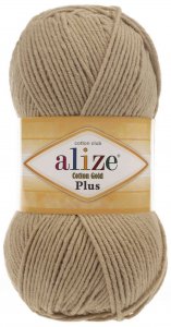 Пряжа Alize Cotton Gold plus бежевый (262), 55%хлопок/45%акрил, 200м, 100г