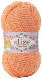 Пряжа Alize Cotton Gold светло-оранжевый (449), 55%хлопок/45%акрил, 330м, 100г