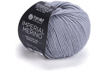 Пряжа YarnArt Imperial merino серый (3337), 100%шерсть, 100м, 50г