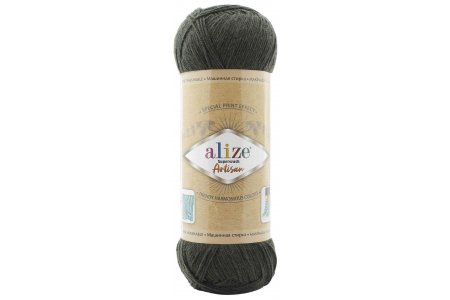 Пряжа Alize Superwash Artisan темно-зеленый (873), 75%шерсть/25%полиамид, 420м, 100г