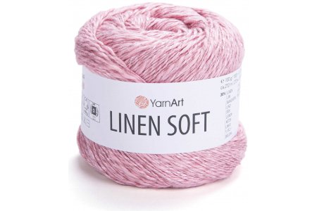 Пряжа YarnArt Linen soft азалия (7322), 30%лён/36%вискоза/34%хлопок, 272м, 100г