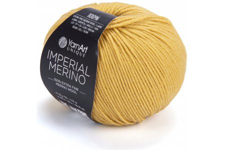 Пряжа YarnArt Imperial merino светлая горчица (3309), 100%шерсть, 100м, 50г