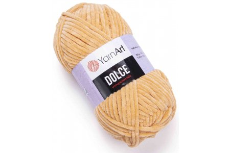 Пряжа YarnArt Dolce желтый песок (855), 100%микрополиэстер, 120м, 100г