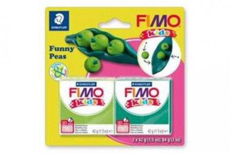 Набор полимерной глины FIMO kids kit Веселый горох, 2блока по 42г