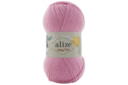 Пряжа Alize Happy kids темно-розовый (726), 25%шерсть/10%бамбук/65%акрил, 310м, 100г