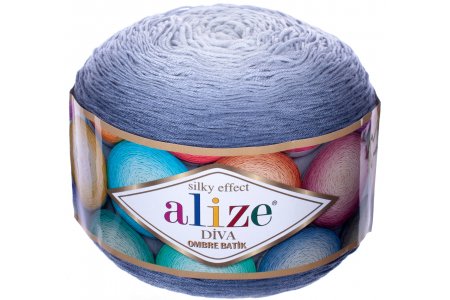 Пряжа Alize Diva ombre Batik джинсовый (7379), 100%микрофибра, 875м, 250г