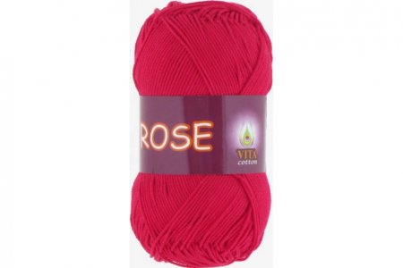 Пряжа Vita cotton Rose красный (3917), 100%хлопок, 150м, 50г