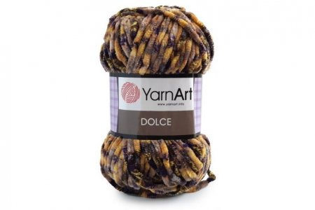 Пряжа YarnArt Dolce желтый-фиолетовый (803), 100%микрополиэстер, 120м, 100г