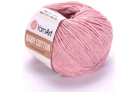 Пряжа YarnArt Baby cotton розовый (413), 50%хлопок/50%акрил, 165м, 50г