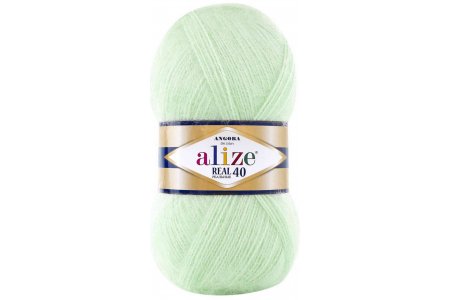 Пряжа Alize Angora Real 40 светлая мята (842), 60%акрил/40%шерсть, 430м, 100г