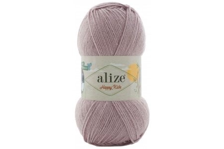 Пряжа Alize Happy kids серая роза (142), 25%шерсть/10%бамбук/65%акрил, 310м, 100г