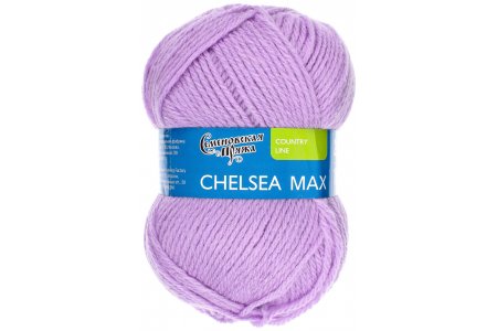 Пряжа Семеновская Chelsea MAX (Челси макс) сиреневые дали_v2 (90065), 50%шерсть английский кроссбред/50%акрил, 200м, 100г