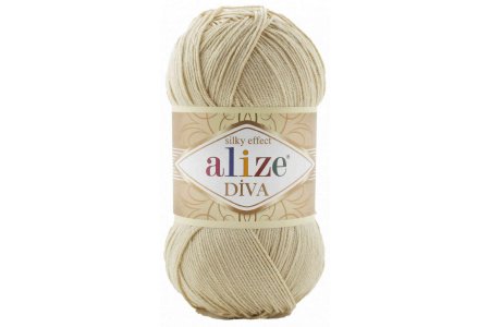 Пряжа Alize Diva медовый (394), 100%микрофибра,  350м, 100г