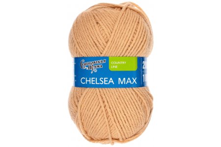 Пряжа Семеновская Chelsea MAX (Челси макс) песочный (28), 50%шерсть английский кроссбред/50%акрил, 200м, 100г