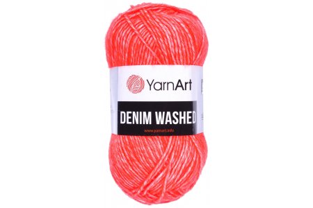 Пряжа YarnArt Denim Washed алый (913), 20%акрил/80%хлопок, 130м, 50г