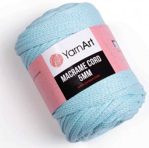 Пряжа YarnArt Macrame cord 5mm светлая бирюза (775), 60%хлопок/40%полиэстер/вискоза, 85м, 500г