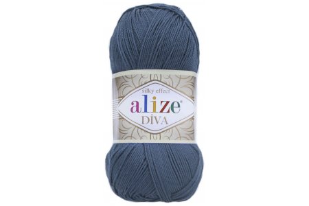 Пряжа Alize Diva джинсовый (596), 100%микрофибра, 350м, 100г