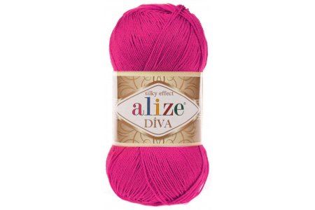 Пряжа Alize Diva фуксия (149), 100%микрофибра, 350м, 100г