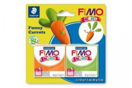 Набор полимерной глины FIMO kids kit Веселые морковки, 2блока по 42г