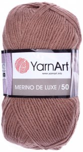 Пряжа Yarnart Merino De LUXE светло-коричневый (514), 50%шерсть/50%акрил, 280м, 100г