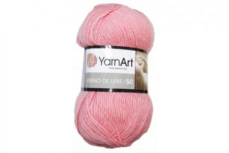 Пряжа Yarnart Merino De LUXE светло-розовый (597), 50%шерсть/50%акрил, 280м, 100г