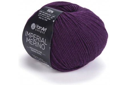 Пряжа YarnArt Imperial merino сливовый (3320), 100%шерсть, 100м, 50г