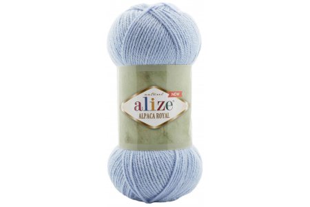 Пряжа Alize Alpaca Royal NEW голубая луна (356), 55%акрил/30%шерсть/15%альпака, 250м, 100г