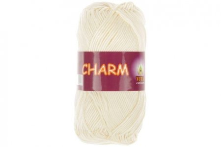 Пряжа Vita cotton Charm молочный (4153), 100%мерсеризованный хлопок, 106м, 50г