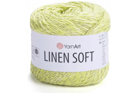 Пряжа YarnArt Linen soft светло-салатовый (7311), 30%лён/36%вискоза/34%хлопок, 272м, 100г