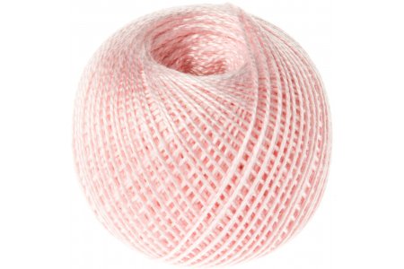 Пряжа ПНК Кирова Ирис светло-розовый (1002), 100%мерсеризованный хлопок, 25г, 150м