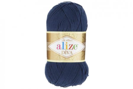 Пряжа Alize Diva темно-синий(361), 100%микрофибра, 350м, 100г