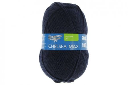 Пряжа Семеновская Chelsea MAX (Челси макс) темно-синий (59), 50%шерсть английский кроссбред/50%акрил, 200м, 100г