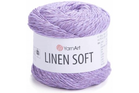 Пряжа YarnArt Linen soft сиреневый (7325), 30%лён/36%вискоза/34%хлопок, 272м, 100г