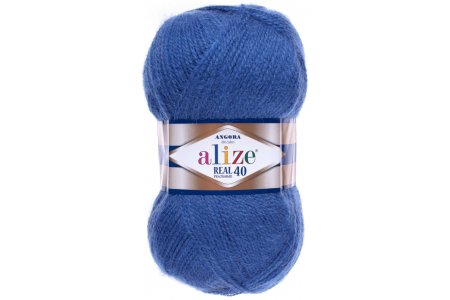 Пряжа Alize Angora Real 40 темный джинс (279), 60%акрил/40%шерсть, 430м, 100г