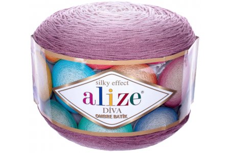 Пряжа Alize Diva ombre Batik пыльная сирень (7377), 100%микрофибра, 875м, 250г