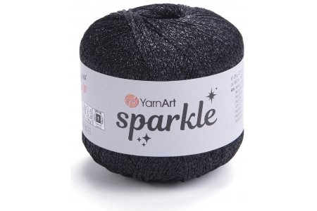 Пряжа YarnArt Sparkle черный (1360), 40%полиамид/60%металик полиэстер, 160м, 25г