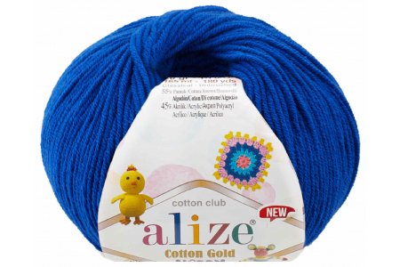 Пряжа Alize Cotton gold hobby new василек (141), 55%хлопок/45%акрил, 165м, 50г