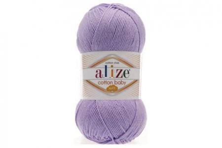 Пряжа Alize Cotton baby soft лиловый (547), 50%хлопок/50%акрил, 270м, 100г