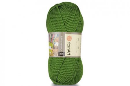 Пряжа Yarnart Super Merino зеленый (6574), 75%акрил/25%шерсть, 300м, 100г