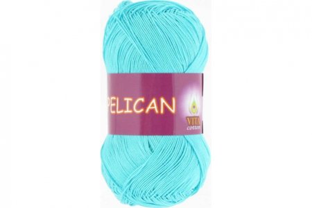 Пряжа Vita cotton Pelican светлая голубая бирюза (3999), 100%хлопок, 330м, 50г