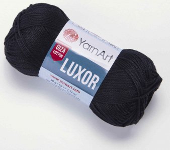 Пряжа YarnArt Luxor чёрный (1215), 100%хлопок, 125м, 50г